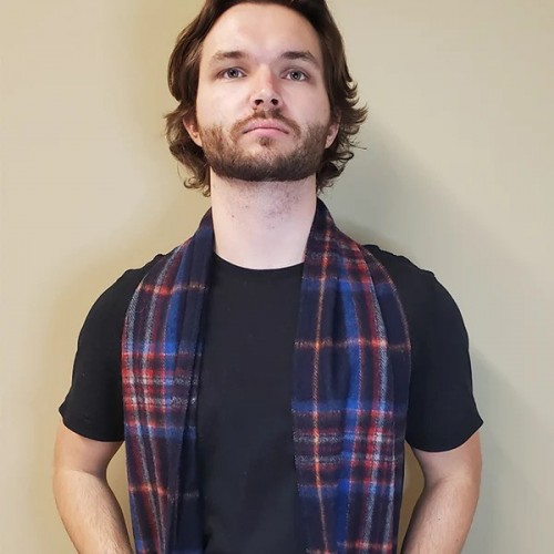 Tartan Wool Pocket Scarf - Esprit du Quebec Tartan Wool Pocket Scarf - Esprit du Quebec