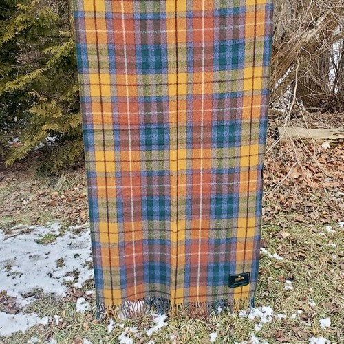 Merino Wool Tartan Knee Blanket - Antique Buchanan Merino Wool Tartan Knee Blanket - Antique Buchanan