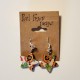 Button Earrings Button Earrings