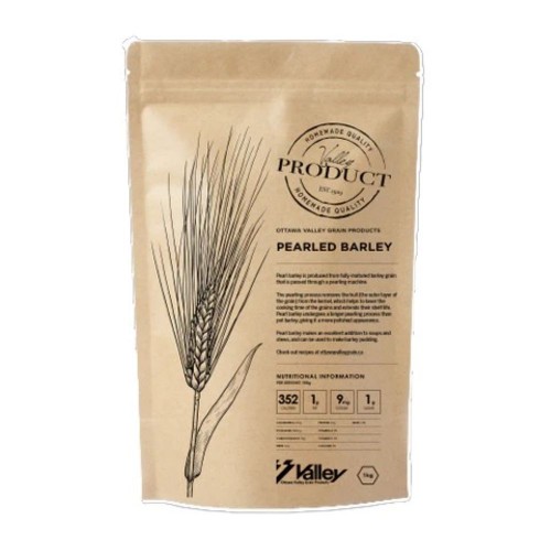 Barley - Pearled - Ottawa Valley Grain Products - 1 kg Barley - Pearled - Ottawa Valley Grain Products - 1 kg