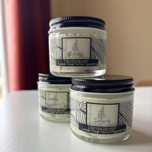 Deodorant - Satura - Lavender Orange Tea Tree Peppermint - 45 g Deodorant - Satura - Lavender Orange Tea Tree Peppermint - 45 g