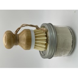 Solid Dish SoapBar - Plastic free & Zero Waste- Lime Scented - With Brush