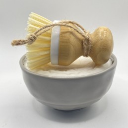 Solid Dish Soap Bar - Plastic free & Zero Waste - Unscented- With Brush