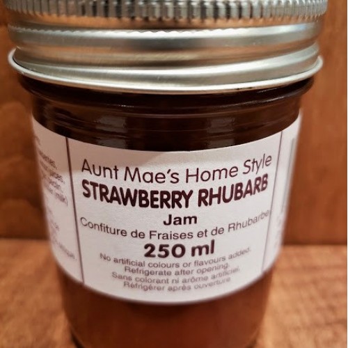 Homemade Strawberry Rhubarb Jam - 250 ml Homemade Strawberry Rhubarb Jam - 250 ml