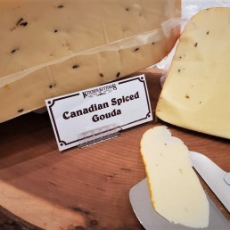 Fresh Cut Canadian Spiced Gouda  (lactose free) - per lb Fresh Cut Canadian Spiced Gouda  (lactose free) - per lb