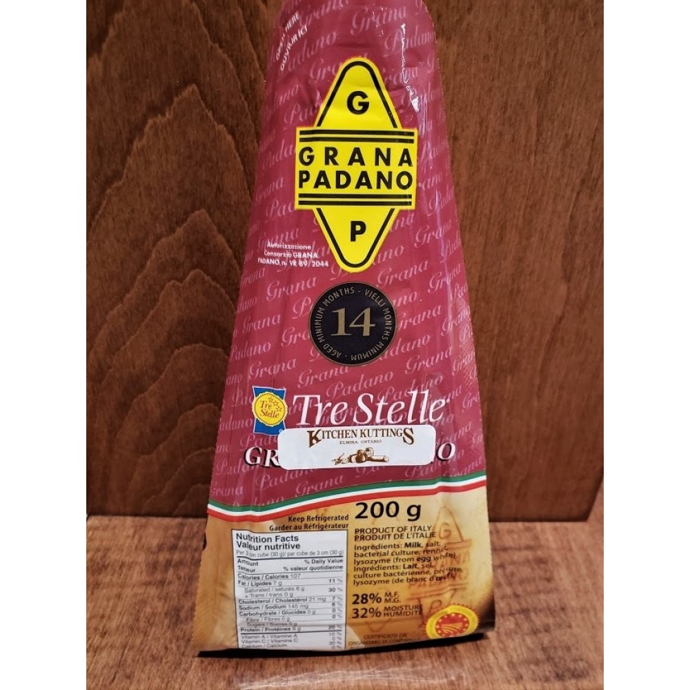 Parmesan Cheese - Grana Padano - 200 g pre-packed wedge