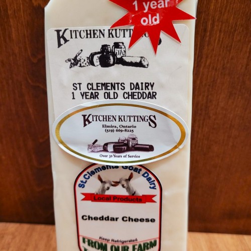 Locally Made One Year Old Goat's Cheddar - per lb Locally Made One Year Old Goat's Cheddar - per lb