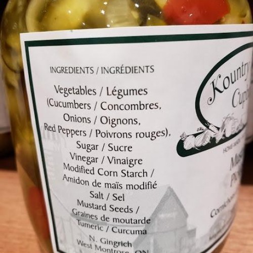 Local Homemade Mustard Pickles Local Homemade Mustard Pickles