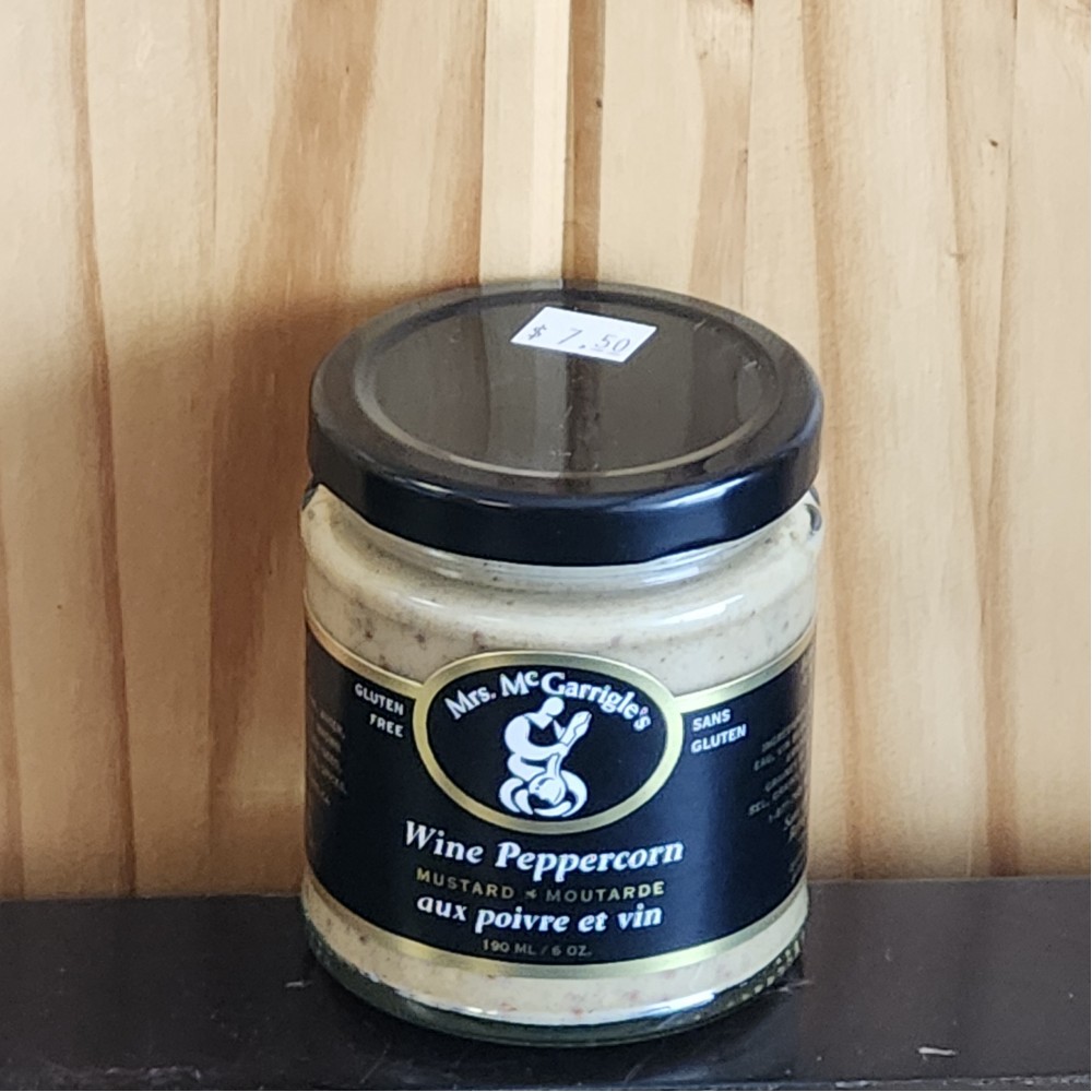 Mustard - Wine Peppercorn - Mrs McGarrigals - 190 ml