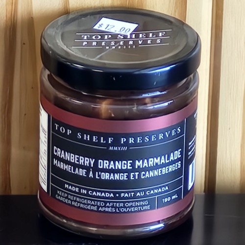 Jam - Cranberry Orange Marmalade -Top Shelf Preserves -190 g Jam - Cranberry Orange Marmalade -Top Shelf Preserves -190 g