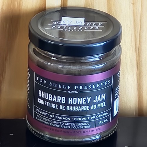 Jam - Rhubarb Honey - Top Shelf Preserves- 190 g Jam - Rhubarb Honey - Top Shelf Preserves- 190 g