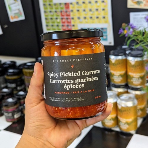 Top Shelf Preseres - Pickled Carrots - Spicy  Top Shelf Preseres - Pickled Carrots - Spicy